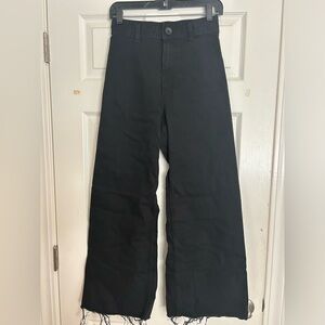 ZARA Marine Straight High Rise Jeans- size 4 in black